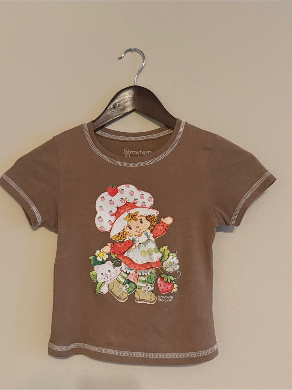 Strawberry Shortcake Brown Graphic Kids Tee